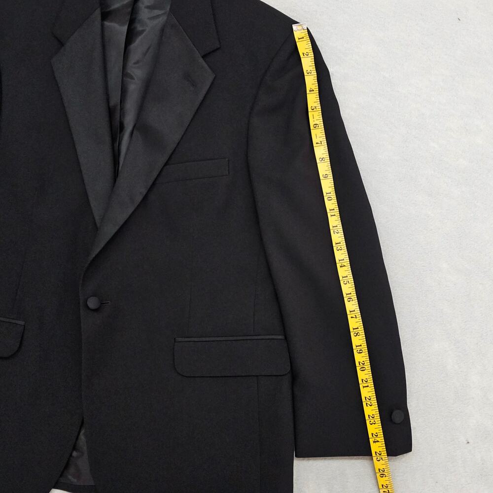 NWT Tuxedo Jacket Mens Size 42 Regular Applause Formal Wear Black Prom Wedding - Picture 15 of 16